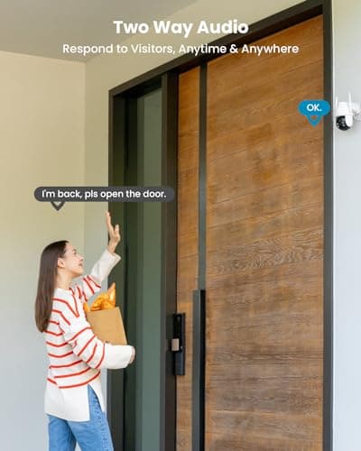 ieGeek Security Cameras Wireless Outdoor, 2K Solar WiFi Camera for Home Security System, Battery Powered Surveillance Cam with Solar Panel, 360° PTZ Color Night Vision, Motion Sensor, Works with Alexa 7