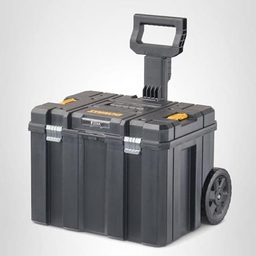 DEWALT Tool Box with Wheels Modular, Large Rolling Tool Box With Telescopic Handle, Portable Carrier Deep Stackable TSTAK Storage (DWST17820) 8
