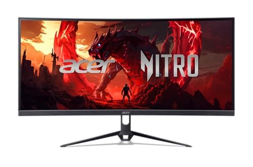 acer Nitro 29.5” UWFHD 2560 x 1080 1800R Curved Gaming Monitor | AMD FreeSync Premium | Up to 200Hz Refresh Rate | 1ms (VRB) | sRGB 100% | 1 x Display Port 1.4 & 2 x HDMI 2.0 Ports | ED300C X1bmiippx