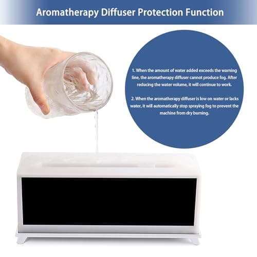 PATNOLE Essential Oil Diffuser,Aromatherapy Diffuser,220ml Ultrasonic Cool Mist Humidifier, Fireplace Colorful Flame Oil Diffusers for Home, Large Room, Office, Timer or Waterless Auto-Off. (White) 6