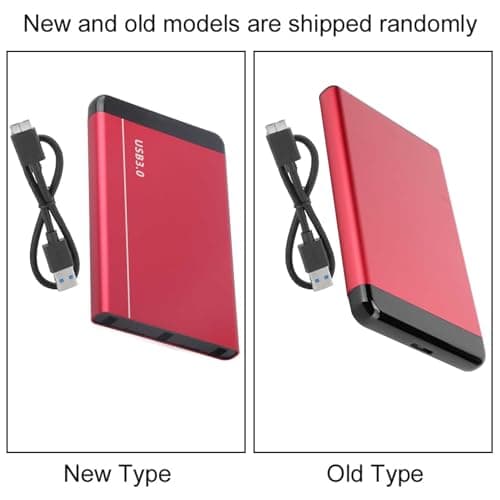 Qiilu External Hard Drive 4Tb 2Tb External Hard Drive Aluminum Alloy Mobile Hard Disk Box Usb3.0 Portable 2.5In Ssd Sata Aluminum Alloy Enclosure 8Tb (Red)(Not The Hard Drive) 5