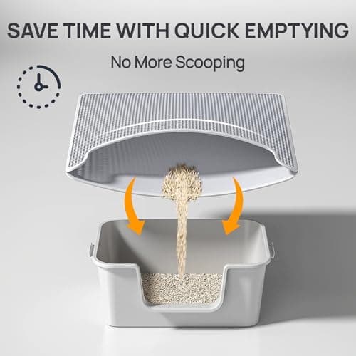 NASTELLA Upgraded Cat Litter Mat, Pet Feeding Mat, Detachable Dual Layer Litter Trapper Pad, Easy Clean Washable Quick Emptying, Water Urine Proof, Non-Slip Soft on Kitty Paws, 23.6 x 17.7 Large Big 5