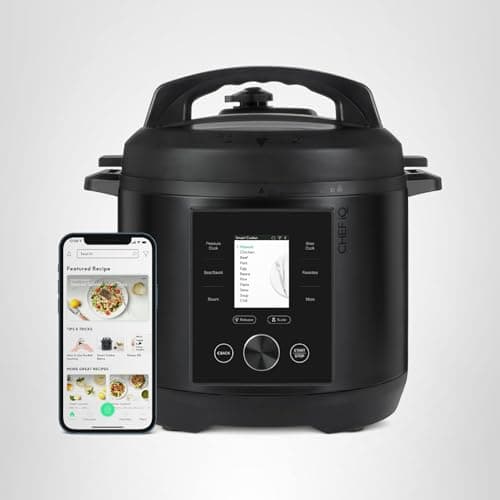 CHEF iQ Smart Pressure Cooker with WiFi and Built-in Scale - Easy-to-Use 10-in-1 Multicooker with 500+ Guided Recipes - Rice Cooker, Slow Cooker, Instant Meals for Foodies - 6 Quart - Family Size 10