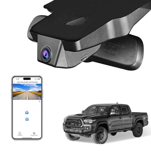 Mangoal 4K Dash Cam Custom fit for Toyota Tacoma 2018 2019 2020 2021 2022 2023(Model A),Limited TRD Sport Off-Road Pro SR5 SR,Integrated OEM Look,UHD 2160P Video,App & WiFi, 64GB Card