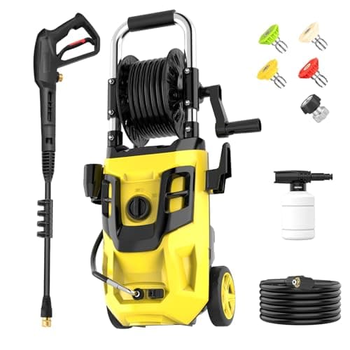 AcquaX Pressure Washer,Power Washer with 4 Quick Connect Nozzles and Foam Cannon, High Pressure Cleaning Machine for Cars/Patios/Diverway/Fences