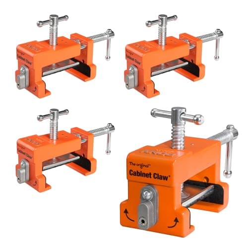 PONY 4-Pack Original Cabinet Clamps, 8510 Cabinet Claw, Face Frame Clamps for Installing Cabinets, 440 lbs Load Limited