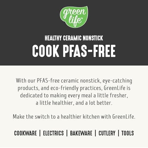 GreenLife 6QT Slow Cooker, Non-Toxic PFAS-Free Ceramic Nonstick Removable Interior Bowl, Programmable, Family Friendly, Keep Warm, Stovetop & Oven Safe, Dishwasher Safe Crock, Timer, Glass Lid, Black 11