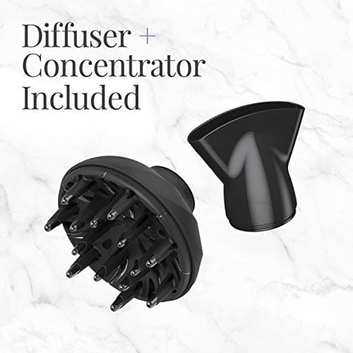 Remington Damage Protection Hair Dryer with Ceramic Ionic Tourmaline Technology, Grey, Diffuser and Concentrator, 3 Piece Set 5