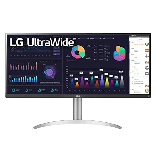 LG 34WQ650-W 34 Inch 21:9 UltraWide Full HD (2560 x 1080) IPS Monitor, with RGB 99% Color Gamut, VESA DisplayHDR 400, USB Type-C, AMD FreeSync, Built in Speakers, Tilt/Height Adjustable Stand