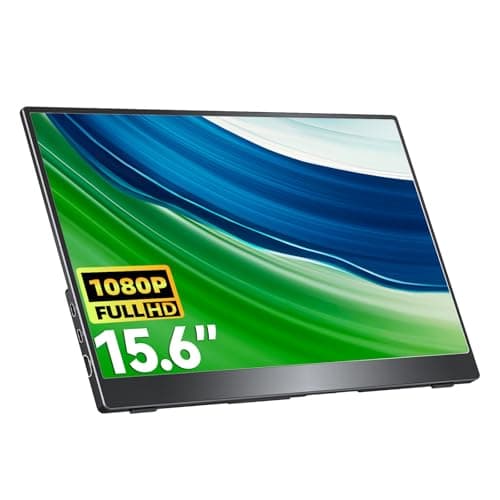 cocopar Portable Monitor IPS Travel Monitor with USB-C HDMI Portable Screen for Laptop MacBook Surface PC PS4/5 External Display with Kickstand, VESA Mountable, 15.6 Inch