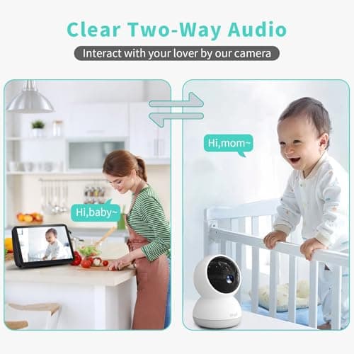 Indoor Camera, 3K HD Indoor Security Camera, 360° Pan/Tilt Pet Camera, 2-Way Audio, Siren, Night Vision, Baby/Pet Monitor with Phone App 2.4G and 5G WiFi, Compatible Alexa and Google Assistant 5