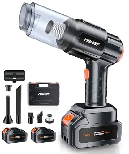 MBNGF Car Vacuum Portable Cordless, 35000PA High Power Suction & Blower, Wireless Handheld Vacuum Cleaner for Car, Home, Office, Pet(Abyssal Black)