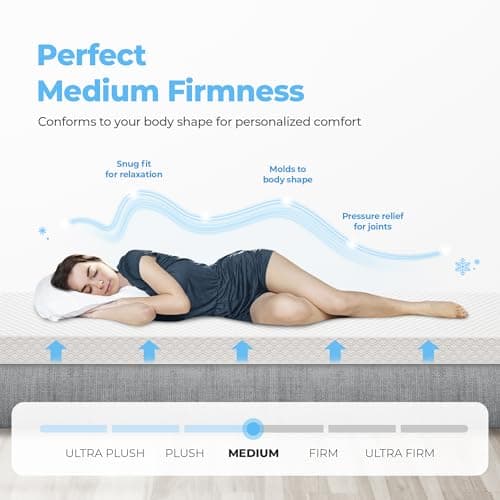 Neo Sleep 10 Inch Queen Cooling Gel Memory Foam Medium Firm Mattress Cool Sleep Pressure Relief CertiPUR-US Certified Foam, Mattress-in-a-Box Kids and Adults No Fiberglass (Queen, 10 in) 5