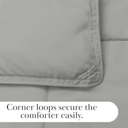 Southshore Fine Living, Inc. Twin XL Comforter for Dorm Room Bedding, Fluffy Down Alternative Comforter for Twin Bed, Ultra Soft & Cozy Machine Washable Dorm Bedspread, Steel Grey 7