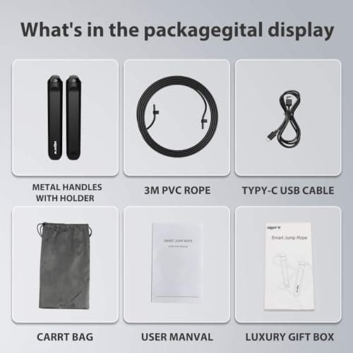 Jump Rope, Tangle free rapid speed jump ropes with counter for women,Skipping rope with app for fitness men, women's home exercise, workout, fitness gifts for adults, Kids 5