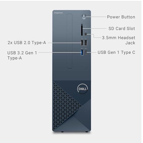 Dell Inspiron 3030 Small Desktop - Intel Core i5-14400 Processor, 16GB DDR5 RAM, 1TB SSD, Intel UHD 730 Graphics, Windows 11 Home, Onsite & Migrate Service - Mist Blue 5