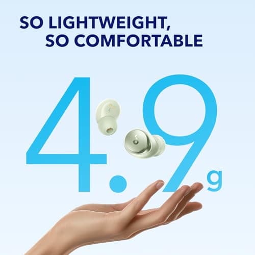 Soundcore by Anker Space A40 Auto-Adjustable Active Noise Cancelling Wireless Earbuds, Reduce Noise by Up to 98%, 50H Playtime, Hi-Res Sound, Comfortable Fit, App Customization, Wireless Charge 6