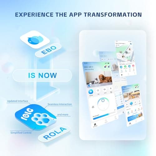 Enabot EBO Air Home Security Pet Camera, 2 Way Talk, Night Vison, Wireless APP Remote Control Indoor Security Camera, Movable Rechargeable Cam for Dog/Cat/Baby, SD Card Storage 9