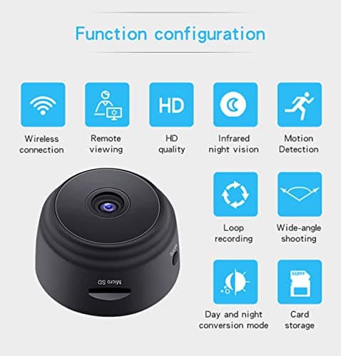 senri Mini Security Camera, 1080P HD WiFi Home Indoor Outdoor Camera for Baby/Pet/Nanny, IP Camera Remote Viewing for Security with iOS,Android Phone APP(Video Only) 5