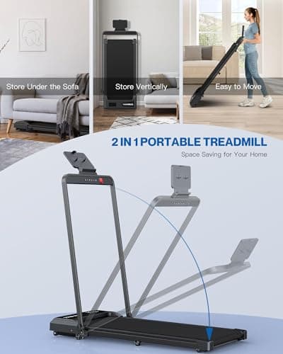 Under Desk Walking Pad Treadmill: Incline Voice Controlled Smart Treadmill 320 lbs Capacity for Home Office Use, Compatible with KINOMAP WELLFIT App 8