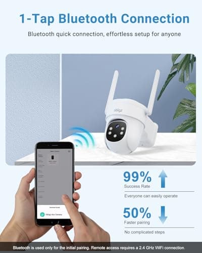 obligz AOV Security Camera Wireless Outdoor, 24/7 Continuous Recording Camera for Home Security, 2K Solar Cameras Wireless Outdoor, 360°PTZ with Night Vision,Auto Tracking,64G Local Storage(Included) 8