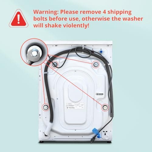 Washer and Dryer Combo, 3.1 cu.ft, 120V All In One Ventless Compact 24 Inch Large Capacity, Lavadora y Secadora 2 in 1 for RV Apartment Home, Child lock, Full-Automatic, Overnight Wash and Dry 6