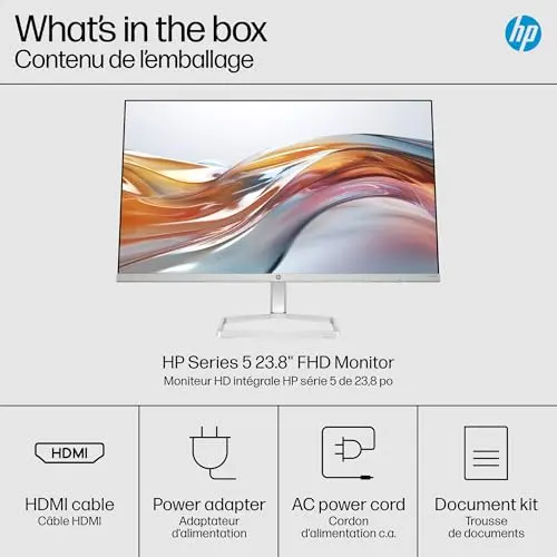 HP Series 5 24 inch FHD Monitor, Full HD Display (1920 x 1080), IPS Panel, 99% sRGB, 1500:1 Contrast Ratio, 300 nits, Eye Ease with Eyesafe Certification, 524sw (2024) 10