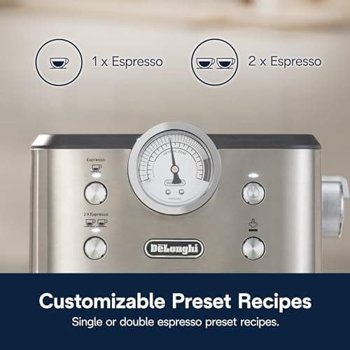 De’Longhi Classic Espresso Machine with Milk Frother, 15-Bar Pump & Temperature Control - Barista Coffee Maker Kit for Espresso, Latte, Cappuccino & Iced 6