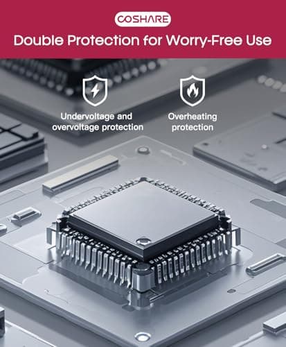 Coshare Hair Dryer, 800 Million Negative Ionic Blow Dryer, 110,000 RPM Low Noise Thermo-Control Hair Dryers, High-Speed Travel HairDryer for Women, No Heat Damage Care 5