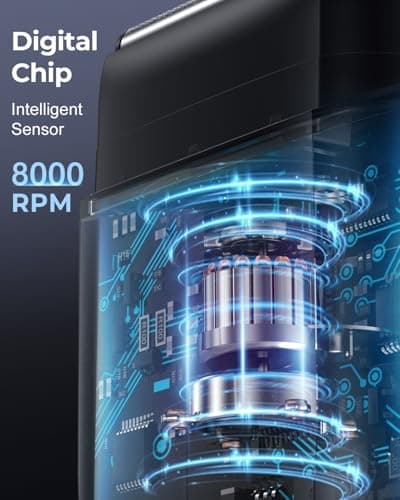 Foil Shavers for Men, Mini Electric Razors for Close Shaving Face with High Speed 3 Floating Blade Heads, USB C Fast Rechargeable Foil Shaver IPX7 Waterproof Wet Dry Travel Locked/Led Display 6