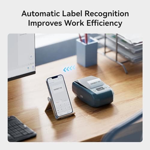 NIIMBOT M2 Thermal Transfer 2Inch Bluetooth Label Maker Smart Printing Sticker Printer Rechargeable for Office Small Business School Home Cable Storage, Compatible with Phones & PC 7