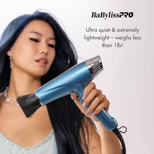 BaBylissPRO Hair Dryer, Nano Titanium Dual Ionic Blow Dryer, Hair Styling Tools & Appliances, BNT9100 6