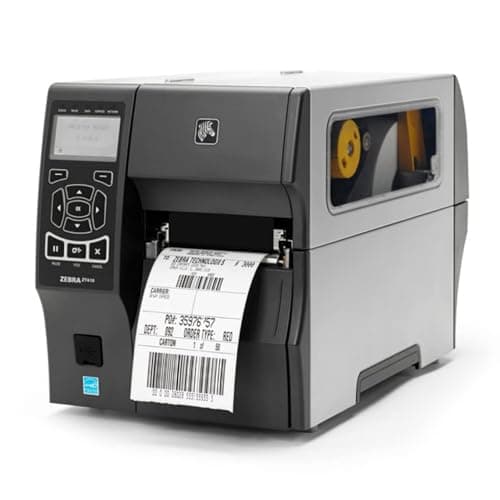 Zebra ZT410 Direct Thermal Transfer Printer - Monochrome, Desktop, Label Print - 4.09" Print Width, 14 in/s Mono, 300 dpi with Original Power Cord + Installation CD + Manual + Microfiber Cloth 6