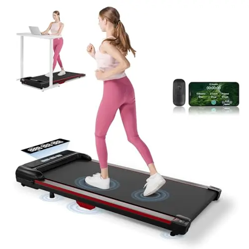 GTPLAYER Walking Pad,Treadmills for Home Office, 2.5HP Portable Under Desk Treadmill with APP, Remote Control, Led Display, 300 Lbs Capacity