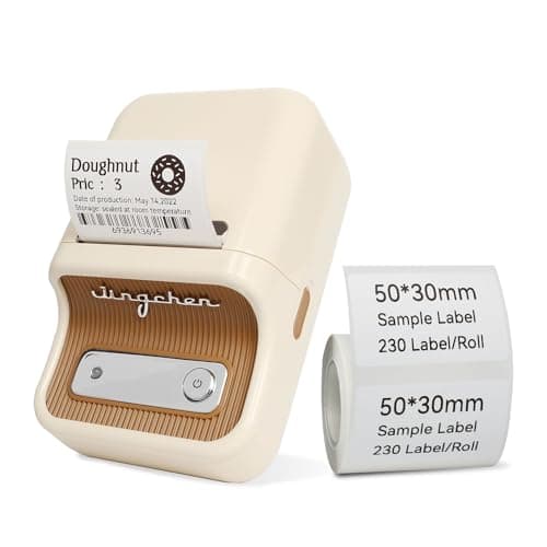 LMASBLTER B21 Label Maker, 2 Inch Barcode Printer, Portable Sticker Maker Machine for Barcode, Name, Address, Labeling, Mailing, Home, Office & Small Business, Compatible with Phones&PC-White