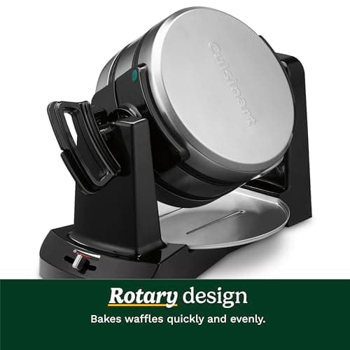 Cuisinart Double Flip Belgian Waffle Maker, WAF-F40NAS, Stainless Steel, Grey and Black 5