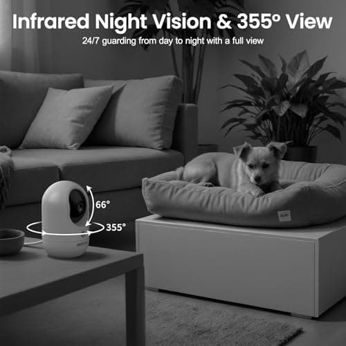 INFIYA 360 Cameras for Home Security-Indoor Camera Monitoring Baby/Nanny with 2K High Resolution & One-Tap Call, 24-7 Local Storage, Compatible with Alexa/Google Home, K7 4Pack (2.4GHz Wi-Fi Only) 7