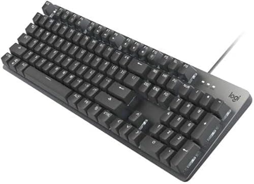 Logitech K845 Mechanical Illuminated Keyboard, Strong Adjustable Tilt Legs, Full Size, Aluminum Top Case, 104 Keys, USB Corded, Windows (TTC Brown Switches) (Renewed)