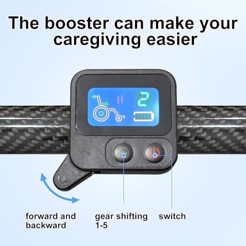 Electric wheelchairs for Adults,Carbon Fiber Foldable, with Booster and Dual Motors, 12+Mile Driving Range, Black Portable Travel Electric Wheelchair, Airline Approved 6