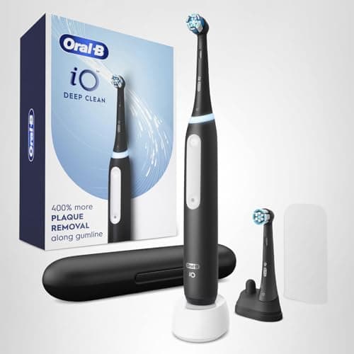 Oral-B iO Deep Clean Rechargeable Electric Toothbrush, Black, iO Series 3 Limited, 2 Brush Heads, Travel Case, Pressure Sensor, 3 Cleaning Settings 13