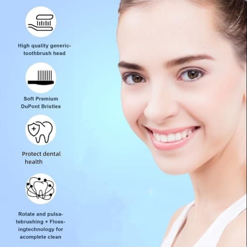 Replacement Toothbrush Heads Compatible with Oral B Braun,8 Pack Professional Electric Brush Heads for Oral B Replacement Heads Refill Pro 500/1000/1500/3000/3757/5000/7000/7500/8000 6