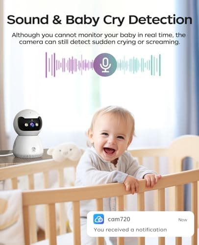JOOAN 2K 5G Security Camera Indoor 360 PTZ Camera 5G/2.4G Dual WiFi for Baby Pet Home Smart Surveilalnce Motion Detect Alert Fast Playback 2 Way Audio Color Night Auto Tracking SD Card/Cloud Storage 9