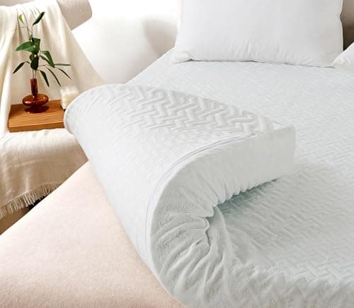 WhatsBedding 3 Inch Mattress Topper, Egg Crate King Mattress Topper Fiber Cover King Size Memory Foam Filled Soft with Removable Washable Cover (80x78x3in)