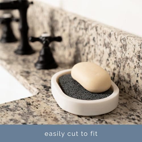 S&T INC. Bar Soap Holder for Kitchen, Bathroom, and Soap Dish, 4 Pack, Dark Grey, 2.9 inches by 4.4 inches 6