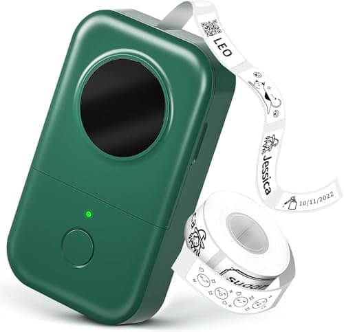 Phomemo D30 Label Maker Machine, Portable Bluetooth Mini Label Printer, Smart Phone Handheld Thermal Sticker Small Labeler Multiple Templates Font Icon Inkless for Home Office