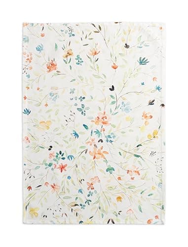 Maison d' Hermine Kitchen Towels Set of 2 100% Cotton 27.50" x 20" Reusable Cloth Tea Dish Towels Absorbent with Hanging Loop for Kitchen, Home, Dining, Cocktail Parties Spring/Summer (Colmar)