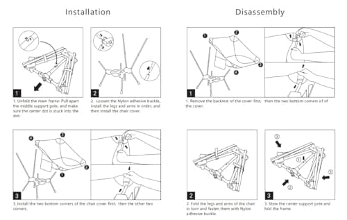 MOON LENCE 2 Pack Portable Camping Chairs Backpacking Chair - The 4th Generation Ultralight Folding Chair - Compact, Lightweight Foldable Chairs for Hiking Mountaineering, Beach 7