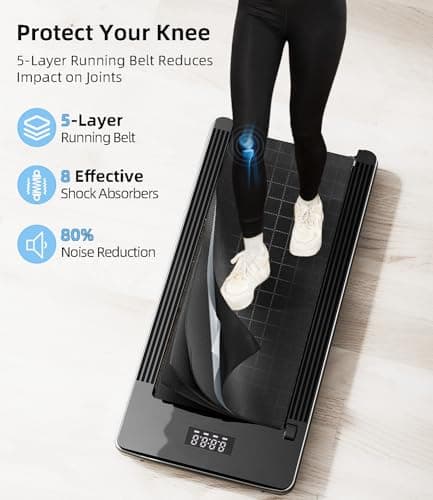 Walking Pad - Under Desk Treadmill for Home/Office, Portable with Remote Control LED Display - Ideal for Fitness Enthusiasts 5