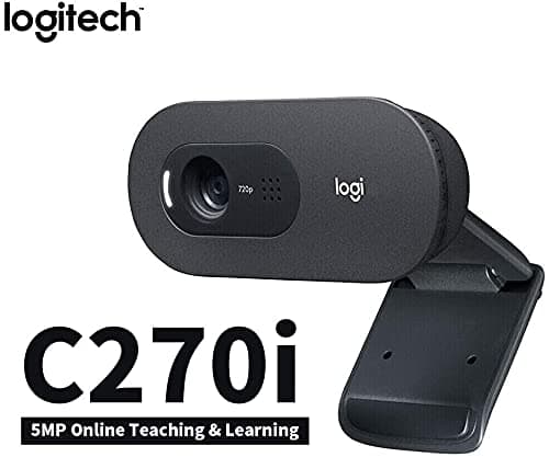Logitech C270i PTV 960-001084 Desktop or Laptop Webcam, HD 720p Widescreen for Video Calling and Recording - Worldwide Version Chinese Spec 5