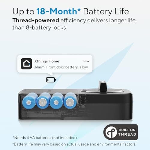 ULTRALOQ Bolt SE Smart Lock, Built-in Wi-Fi, Matter Over Thread, Works with Apple Home, Alexa, Google, 7-in-1 Keyless Entry Deadbolt with Fingerprint ID, App, Keypad, Remote Control, 18 Months Battery 5